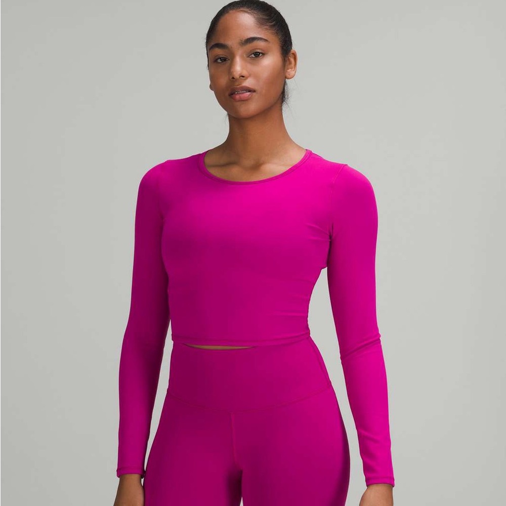 Lululemon Wunder Train long sleeve crop top